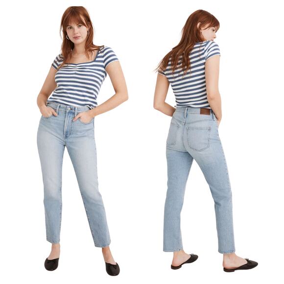 Madewell Light Wash The Curvy Perfect Vintage Denim Jean with Pockets - 26 - Picture 1 of 5